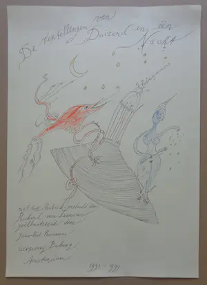 Jean Paul Franssens - DUIZEND EN EEN NACHT / ZW-W LITHO + KLEURPOTLOOD / 70x50cm / 1999 kopen? Bied vanaf 50!