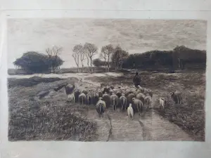 Anton Mauve (sr.) - herder met schapen kopen? Bied vanaf 50!