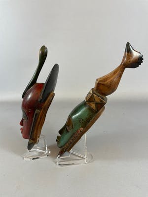Guro - 2 African Guro passport masks - Congo. kopen? Bied vanaf 15!