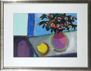 Ferd op de Coul - Gouache, Stilleven met bloemen en fruit - Ingelijst kopen? Bied vanaf 80!