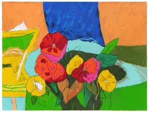 Henk van Vessem - Gr. Kleurenzeefdruk FLEURS II Handgesigneerd verkocht voor € 1!