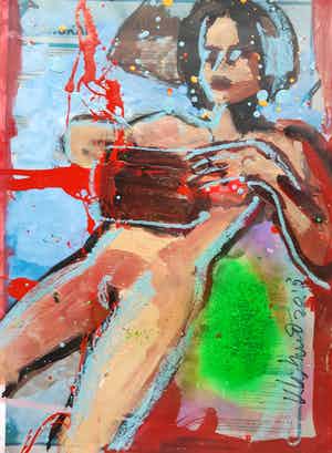 Peter Klashorst - Gemengde techniek - Handgesigneerd !!! verkocht voor € 60!