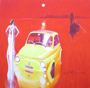 Marco Kooiman - Acryl op Doek, Laguna Rossa(Groot) kopen? Bied vanaf 150!