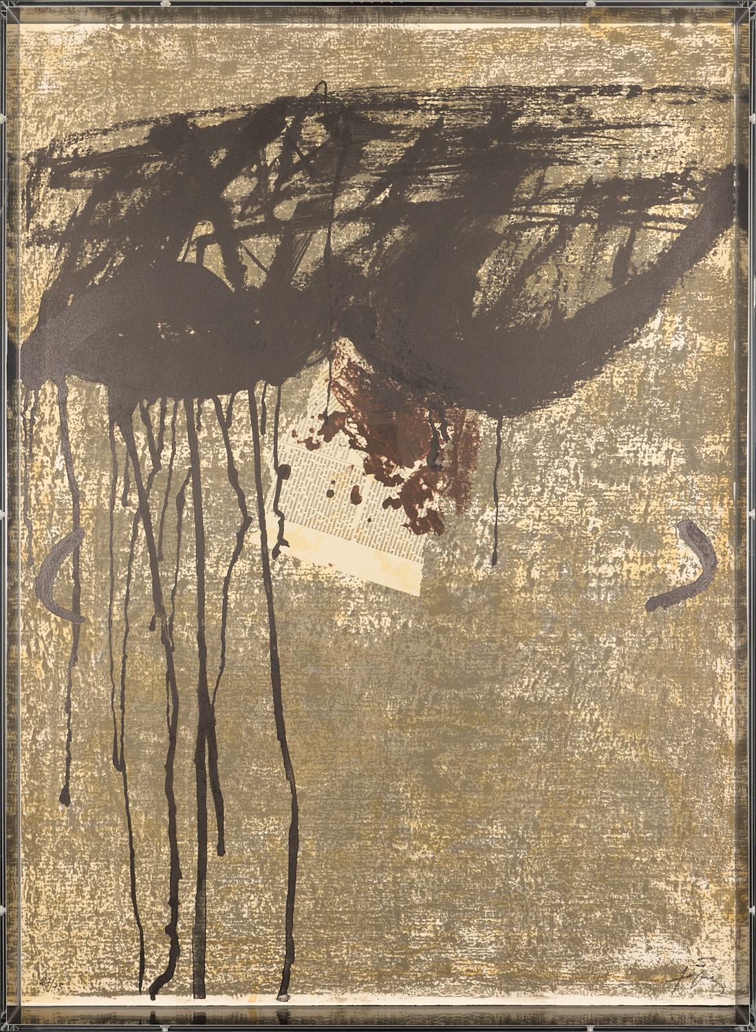 AcheterAntoni Tapies - Fraaie Litho - 1973 - Gesigneerd - in Swiss hand-made case? Enchérissez de 1190!