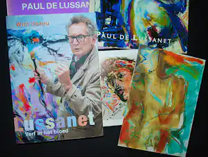 AcheterPaul de Lussanet - gesigneerde biografie, 2 catalogi en 2 uitnodigingskaarten? Enchérissez de 40!