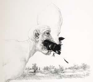 Peter Vos - Litho, Zonder titel verkocht voor € 70!