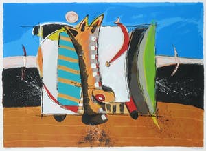 Cor de Jong - Zeefdruk, Het Voorteken - Ingelijst kopen? Bied vanaf 1!