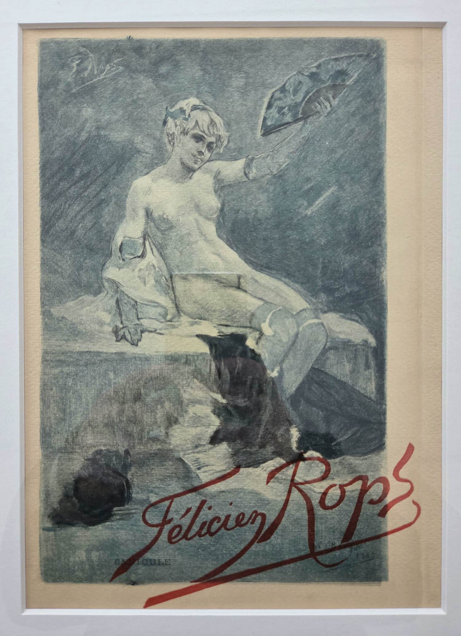 Felicien Rops - Canicule. Portret vrouw. kopen? Bied vanaf 229!