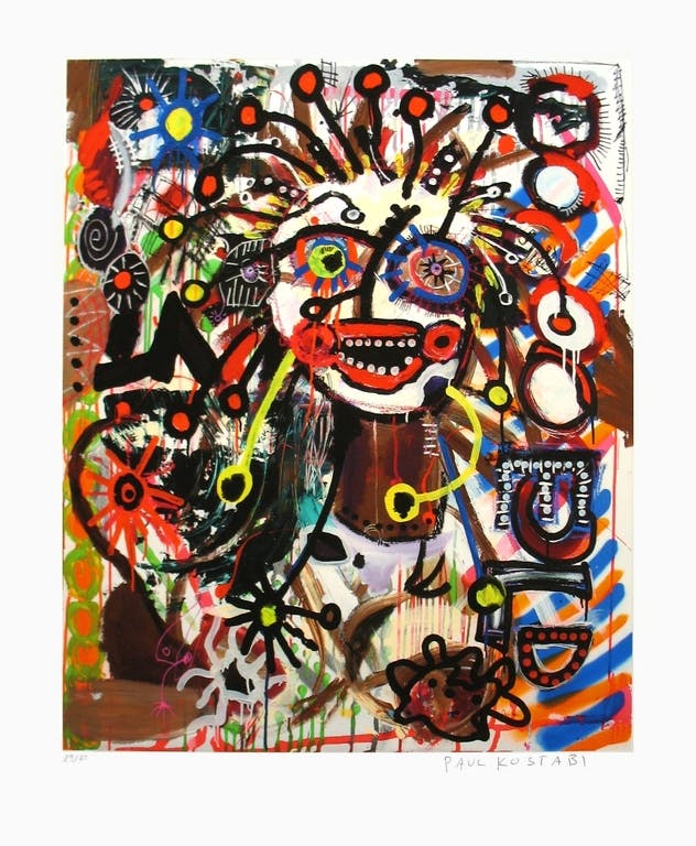 Paul Indrek Kostabi - Handgesigneerde giclée, Emotional rescue verkocht voor € 65!