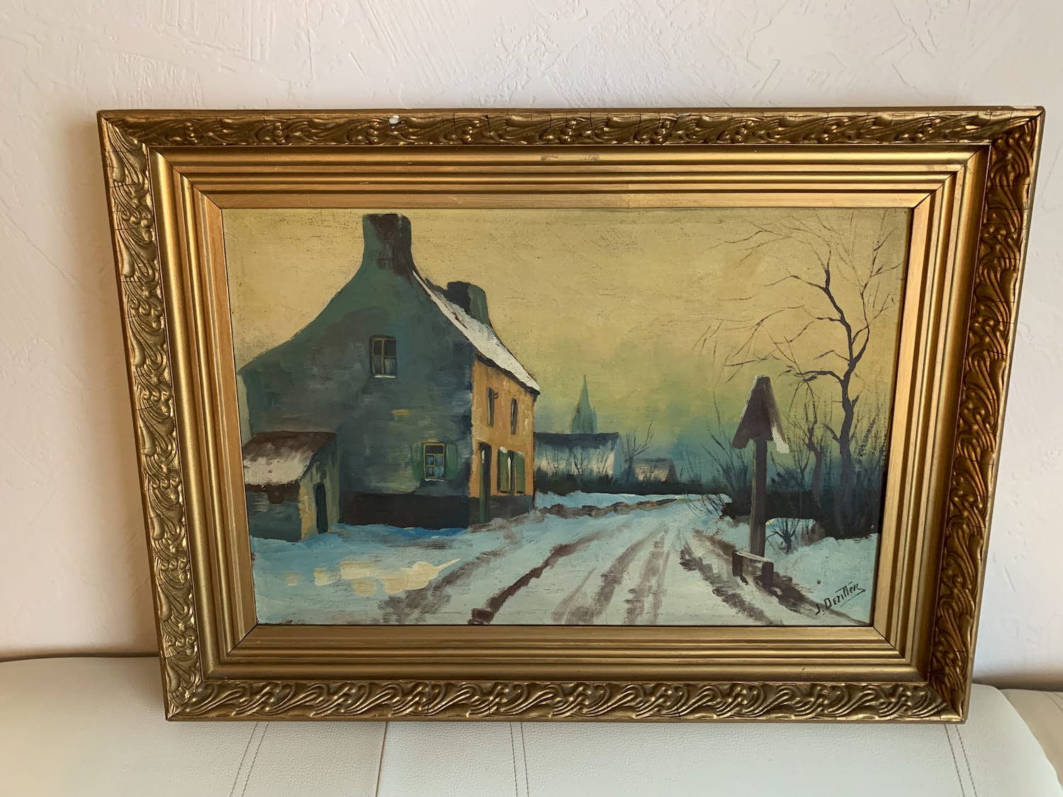 Joseph Dezitter - House in snow landscape kopen? Bied vanaf 50!