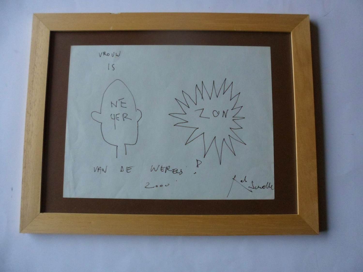 Rob Scholte - Stift tekening, titel, Vrouw is. kopen? Bied vanaf 70!