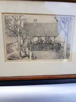 Jan Strube - Boerenkoopdag in Brabant 1941 verkocht voor € 50!