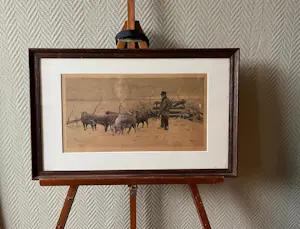 Philip Zilcken - Landschap met herder en schapen kopen? Bied vanaf 45!