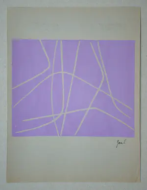 Jan Saverys - Composition abstrait - 1952 - Originele zeefdruk gesigneerd kopen? Bied vanaf 80!