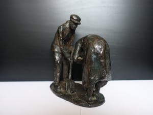Siem Wardenaar - Brons "de aardappelrapers" kopen? Bied vanaf 220!