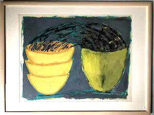 Michel Hoogervorst - Moderne compositie - Gouache, Ingelijst kopen? Bied vanaf 65!