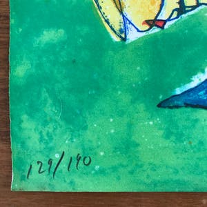 Daniel Humair - Kleurenlitho - 1980 - Oplage 129/190 kopen? Bied vanaf 65!