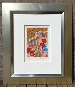 Corneille - Combat sur la lune, litho (prachtig ingelijst) kopen? Bied vanaf 295!