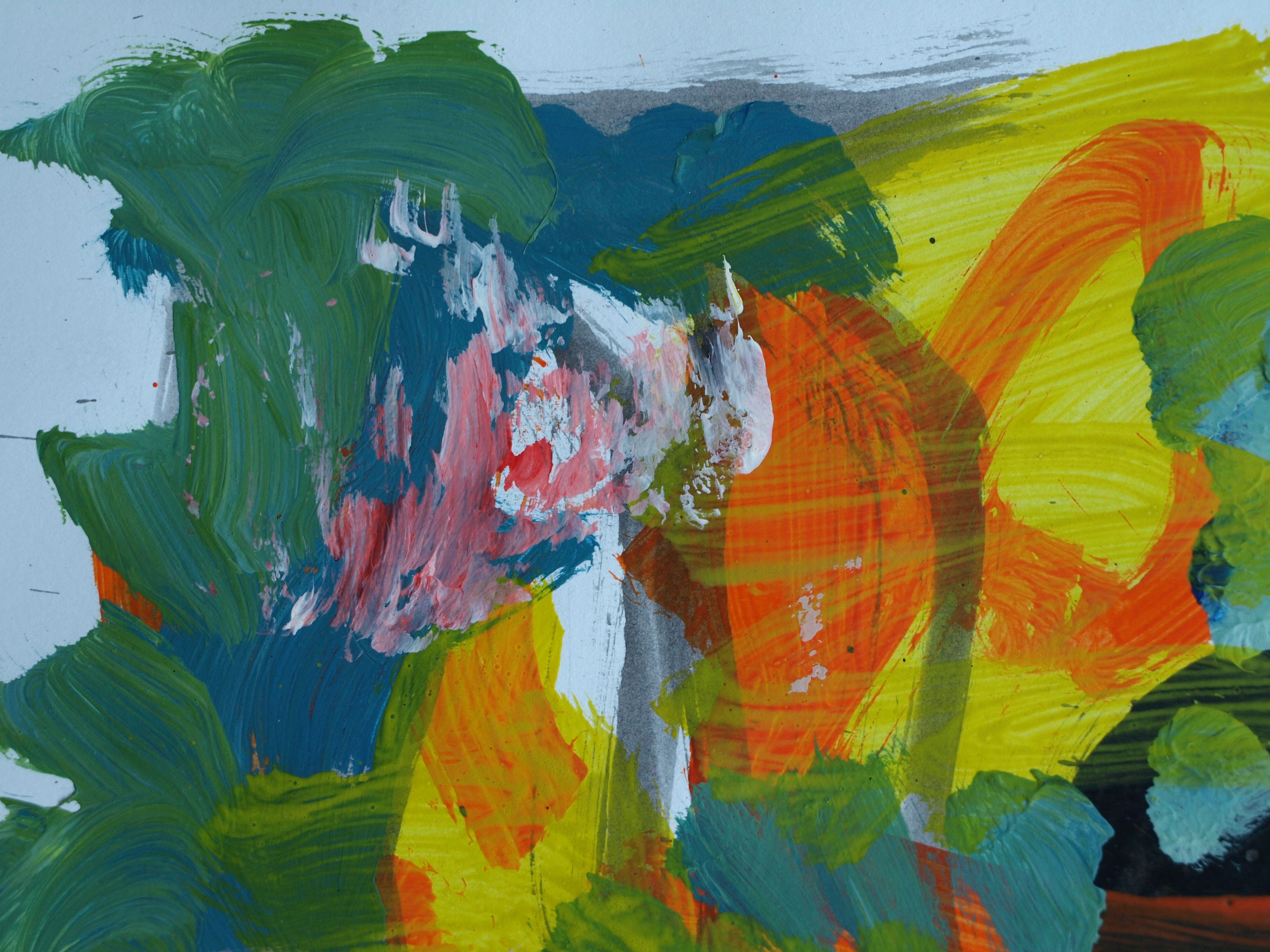 Peter Klashorst - Acrylverf op papier – Abstract 16 - 2016 kopen? Bied vanaf 35!