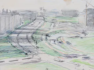 Cees Bolding - Schets van Den Haag kopen? Bied vanaf 300!