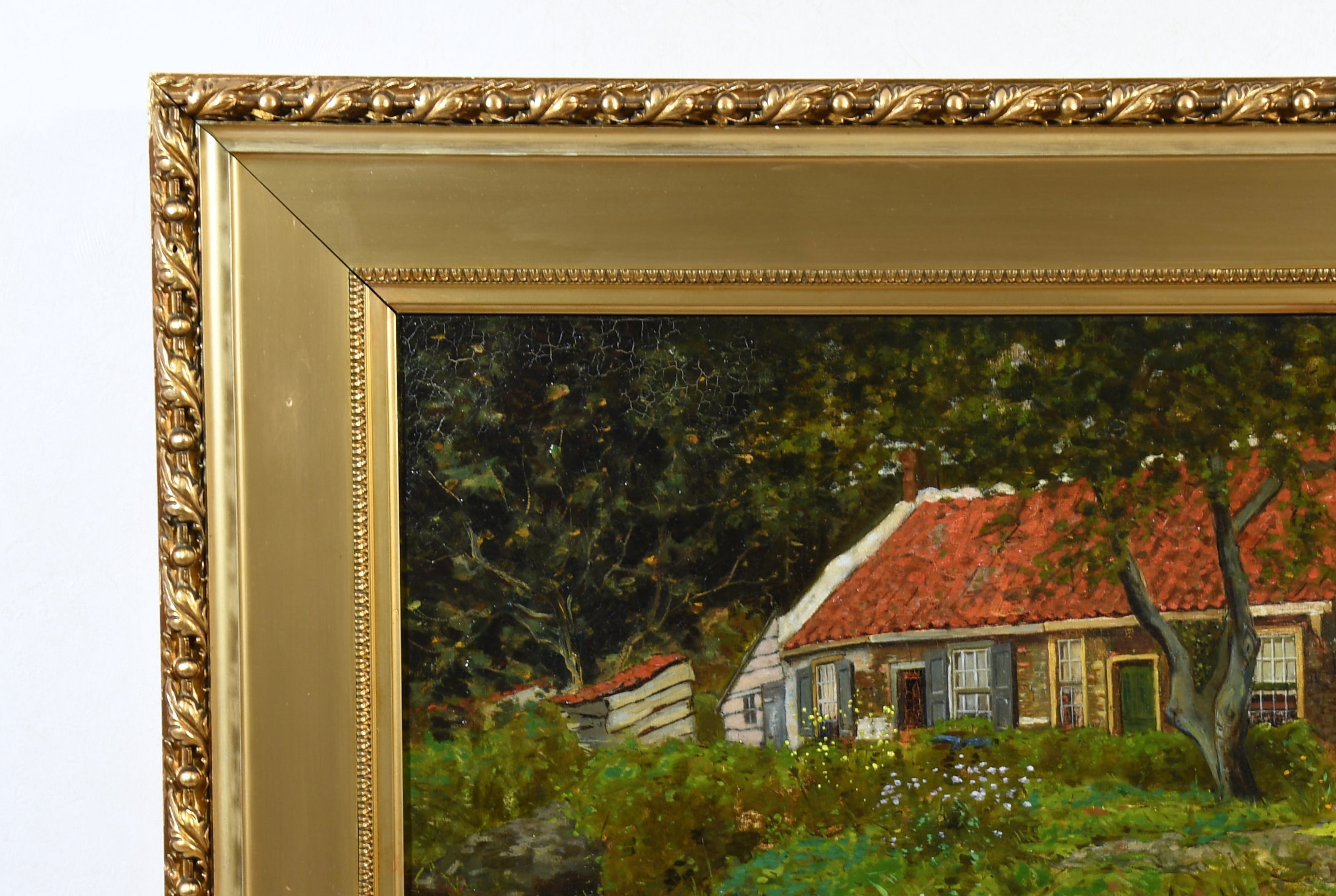 Johan Pieter van Strijen - "Duinhuisje"bij Oostvoorne - Landschap -Olieverf - Toegeschreven  kopen? Bied vanaf 145!