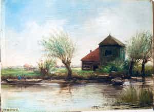 Carl August Streefkerk - Landschap verkocht voor € 40!