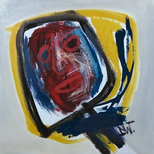 Martin van Wordragen - Olieverf op doek, Gezicht in de spiegel, Ingelijst kopen? Bied vanaf 150!