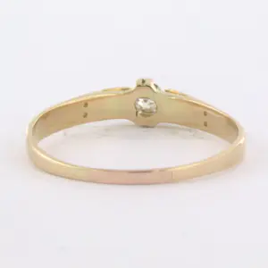 14k geelgouden ring met bolsjewiek geslepen diamant 0.20ct kopen? Bied vanaf 200!