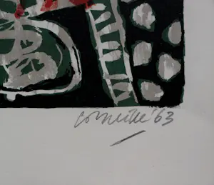 Corneille - ingelijste litho: zonder titel - 1963 (oplage 40 stuks) kopen? Bied vanaf 499!