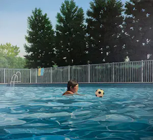 Rien Scholten - Acryl op doek, Vanuit het water - Ingelijst kopen? Bied vanaf 200!