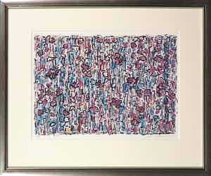 Jan Wolkers - Zeefdruk, Winterbeelden VIII - Ingelijst verkocht voor € 150!