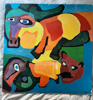 Karel Appel - De gedresseerde circuskloe met dansende kat kaufen? Bieten Sie von 100!