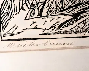 Klaus Eberlein - Holzschnitt "Winterbaum" handsigniert nummeriert 8/10 mit Rahmen G.41x50 cm kopen? Bied vanaf 180!