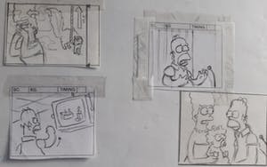 Matt Groening - origineel story board, The Simpsons, ingelijst kopen? Bied vanaf 1!