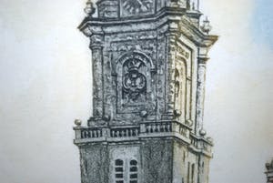 Cornelis Brandenburg - Westertoren Amsterdam - heldere kleurets izgst kopen? Bied vanaf 75!