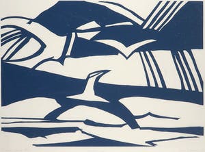 Paul Overhaus - Houtsnede op Japans papier, Vogels no.1 kopen? Bied vanaf 35!