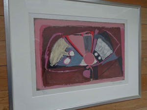 Bram van Velde - ABSTRACTIE / KLEURLITHO / 64x82cm / KADER / SIG kopen? Bied vanaf 95!