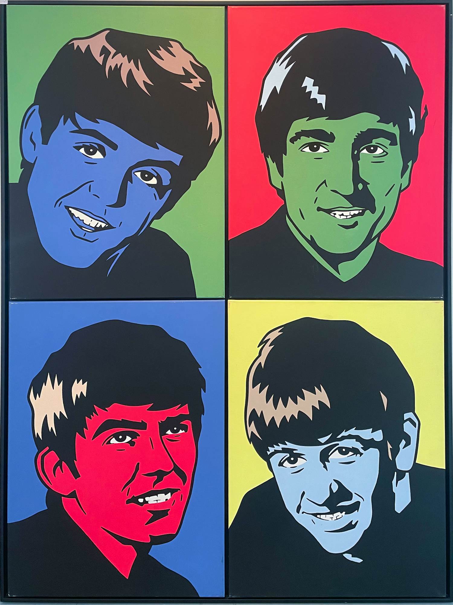 Luc Verschuuren - Acryl op doek, Fab 4 (vierluik) - Ingelijst kopen? Bied vanaf 200!