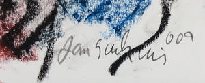 Jan Sierhuis - Pastelkrijt op papier, Zonder titel - Ingelijst kopen? Bied vanaf 1!