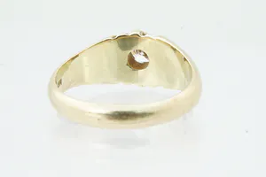 Fraaie  geel-gouden (14 krt) & diamanten (ca. 0.40ct) H/VS unisex solitair-ring kopen? Bied vanaf 470!