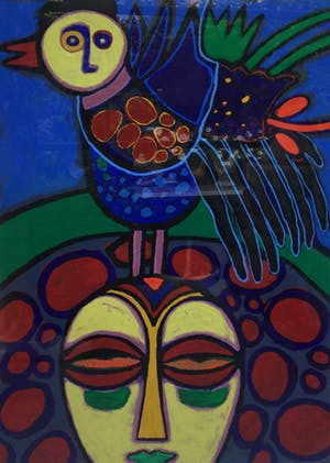 Corneille - C3903W - Vrouw met vogel kopen? Bied vanaf 350!