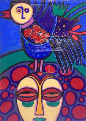 Corneille - C3903W - Vrouw met vogel verkocht voor € 350!