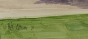 Nic Loning - Aquarel, Boerderijen - Ingelijst kopen? Bied vanaf 1!