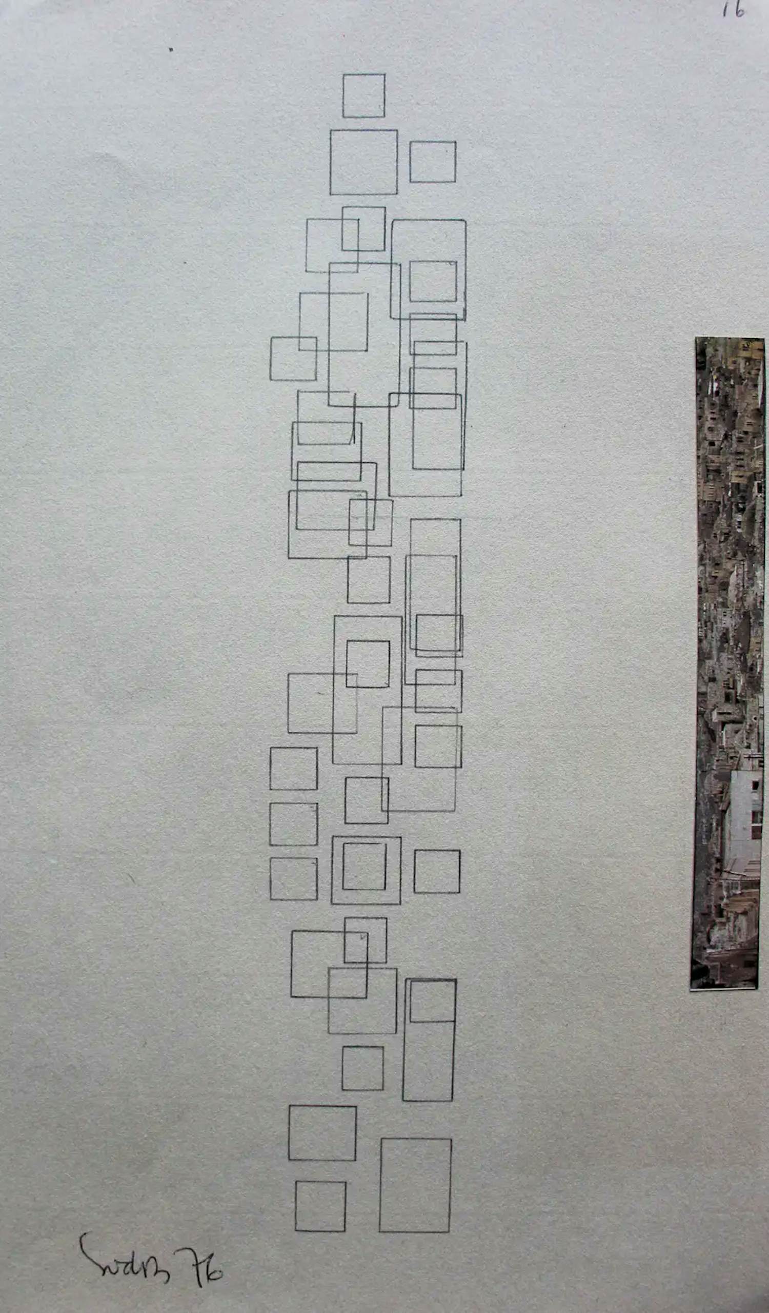 Siep van den Berg - potloodtekening + knipsel: - 1976 (gesigneerd!) verkocht voor € 59!