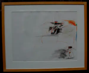 Jef Diederen - Ingelijste gemengde techniek: abstract - 1997 kopen? Bied vanaf 299!