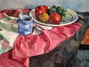 Niet of onleesbaar gesigneerd - omstreeks 1930 - Bergense School - olieverf - stilleven - GROOT! verkocht voor € 1!