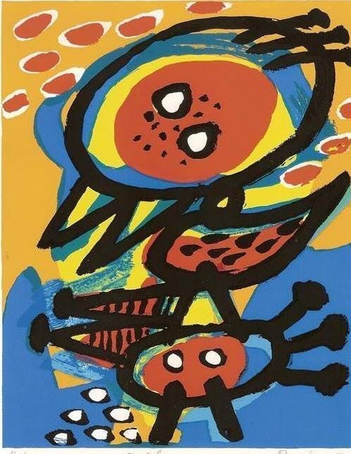 Anton Rooskens - Vogelman - litho - gesigneerd kopen? Bied vanaf 1!