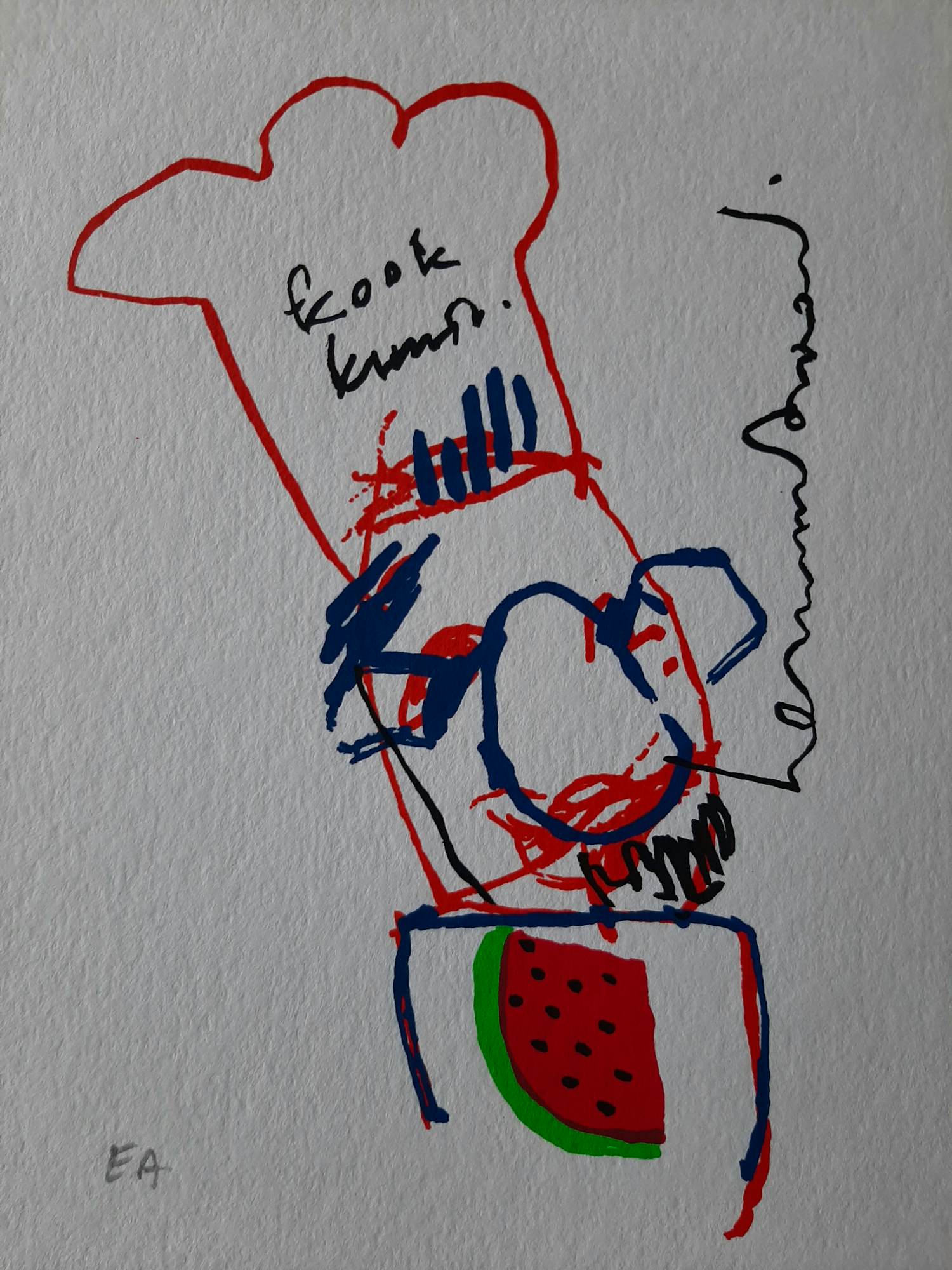 Herman Brood - Zeefdruk, Kook kunst kopen? Bied vanaf 60!