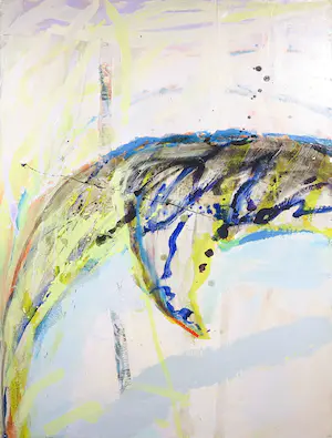 Willemijn Bouman - Gemengde techniek op paneel, Vliegend (Drieluik) kopen? Bied vanaf 1!