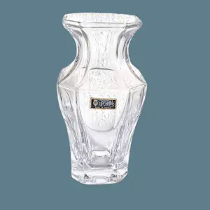 Sevres - Kristallglas Vase facettierte sechseckige Form transparent 70er Jahre Höhe 24cm kopen? Bied vanaf 120!